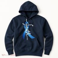 Faith Colon Cancer Cross Ribbon Hoodie thumb 0