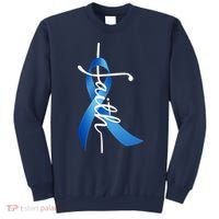 Faith Colon Cancer Cross Ribbon Sweatshirt thumb 0