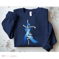 Faith Colon Cancer Cross Ribbon Sweatshirt thumb 2