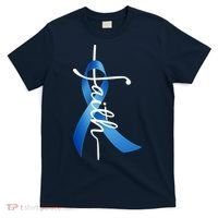 Faith Colon Cancer Cross Ribbon T-Shirt thumb 0