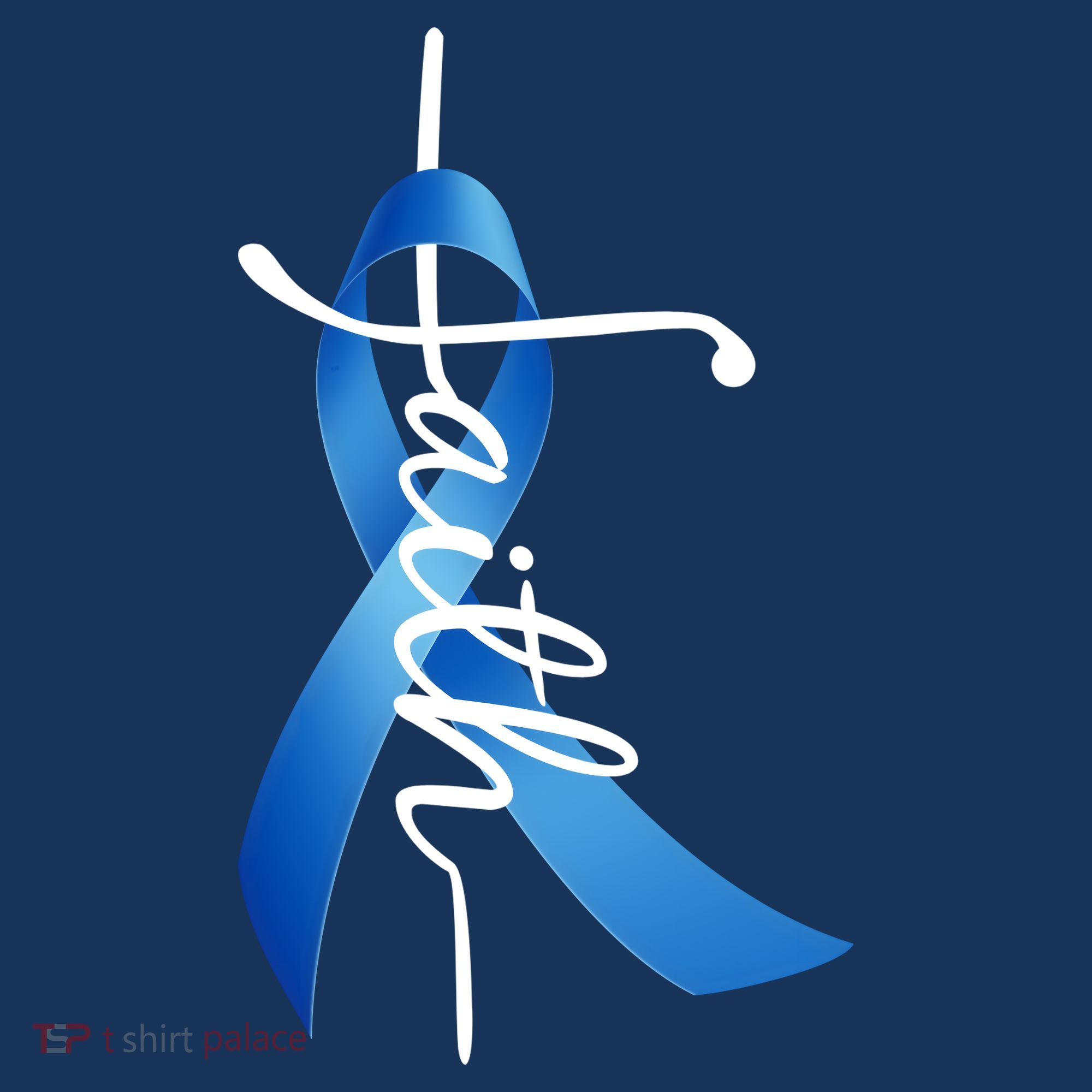 Faith Colon Cancer Cross Ribbon T-Shirt