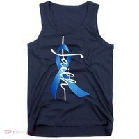 Faith Colon Cancer Cross Ribbon Tank Top thumb 0