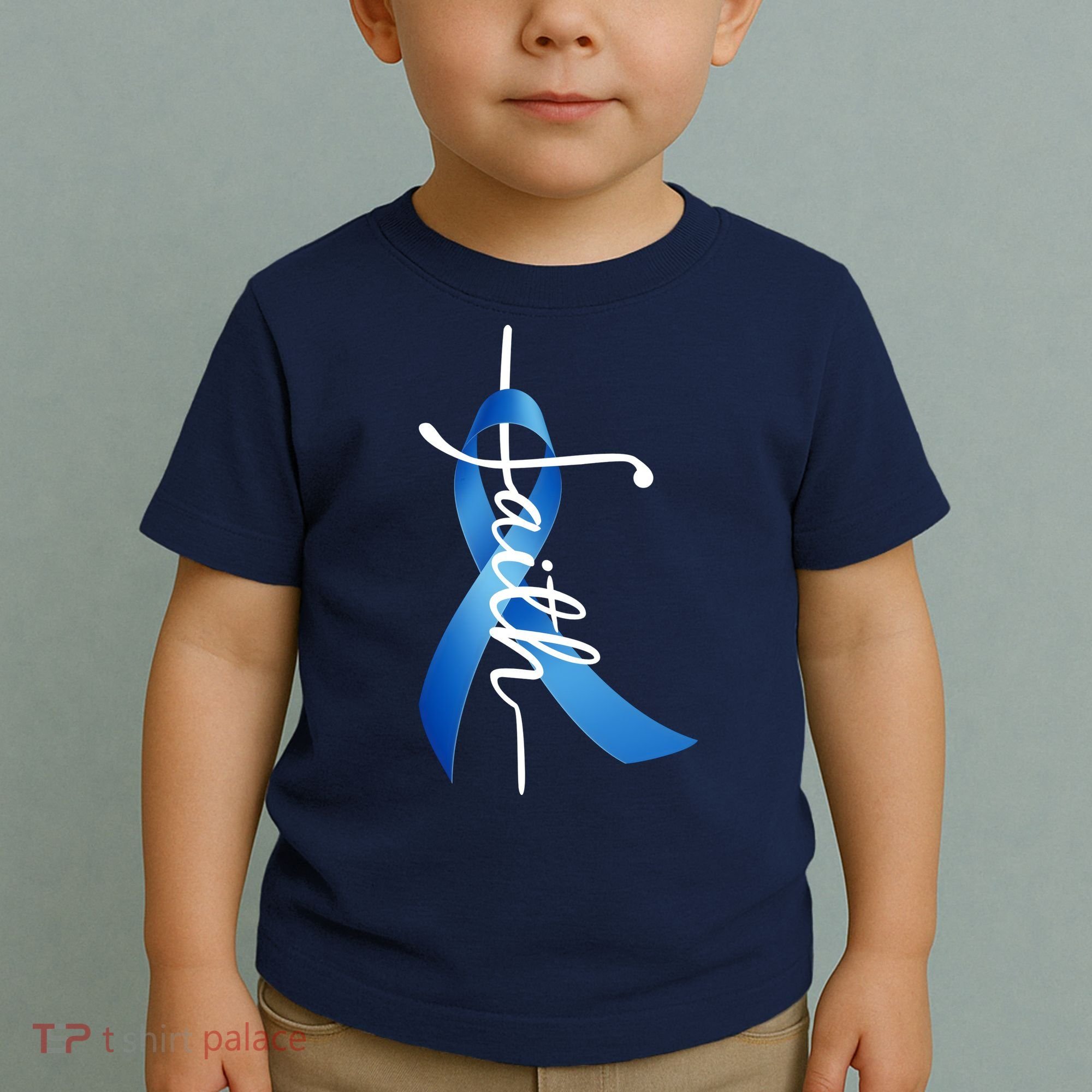 Faith Colon Cancer Cross Ribbon Toddler T-Shirt