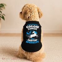 Funny Colon Cancer Fighter Fighting Unicorn Quote Gift Idea Doggie Tank thumb 2
