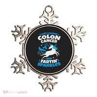 Funny Colon Cancer Fighter Fighting Unicorn Quote Gift Idea Ornament thumb 0