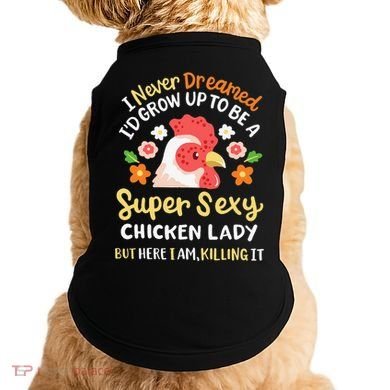 Funny Crazy Chicken Farmer Lady Doggie Tank