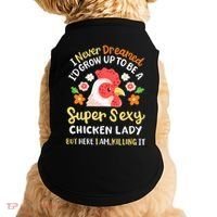 Funny Crazy Chicken Farmer Lady Doggie Tank thumb 0