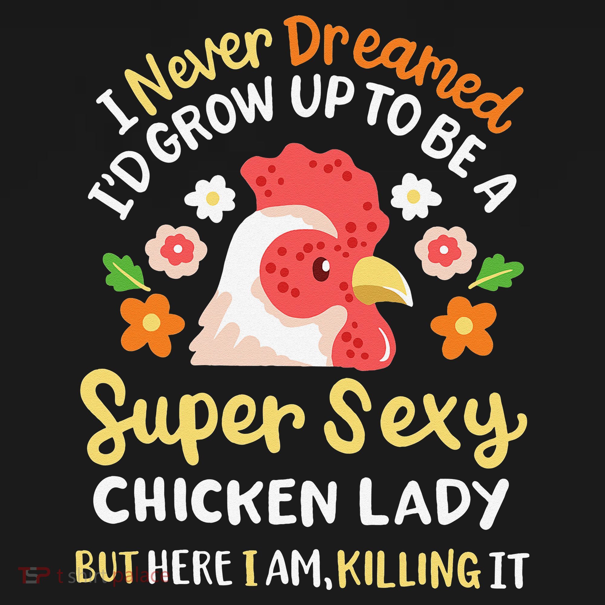 Funny Crazy Chicken Farmer Lady Sweatshirt