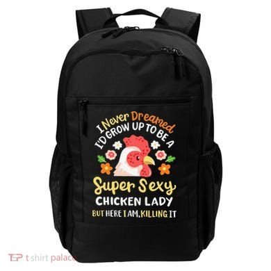 Funny Crazy Chicken Farmer Lady Backpack