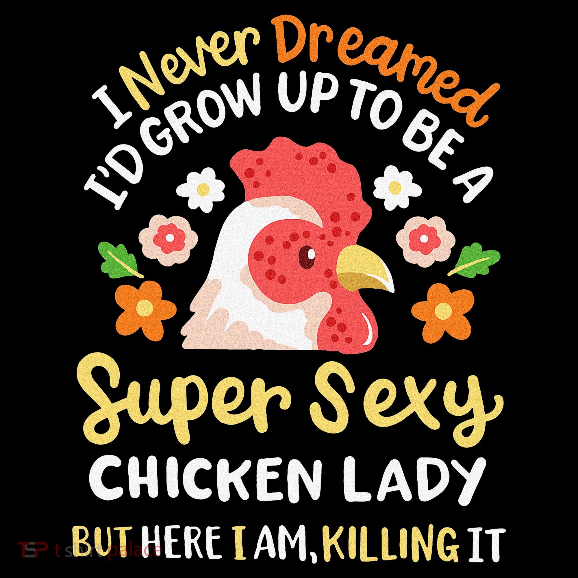 Funny Crazy Chicken Farmer Lady Button