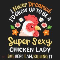 Funny Crazy Chicken Farmer Lady Golf Towel thumb 3