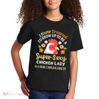 Funny Crazy Chicken Farmer Lady Kids T-Shirt thumb 2