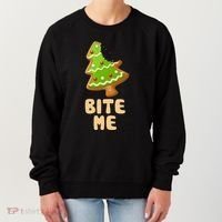 Funny Christmas Cookie Bite Me Women's Sweatshirt thumb 0