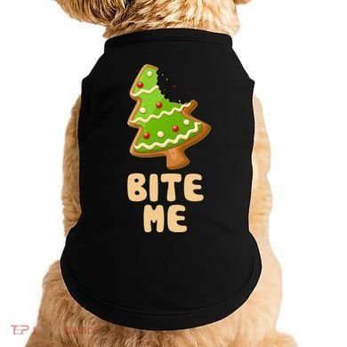 Funny Christmas Cookie Bite Me Doggie Tank