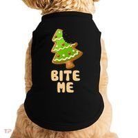 Funny Christmas Cookie Bite Me Doggie Tank thumb 0