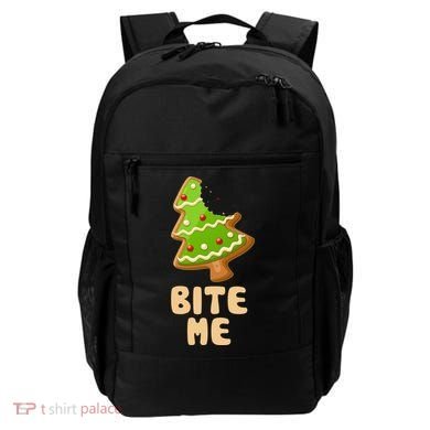 Funny Christmas Cookie Bite Me Backpack