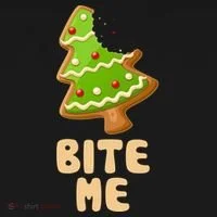 Funny Christmas Cookie Bite Me Bucket Hat thumb 4