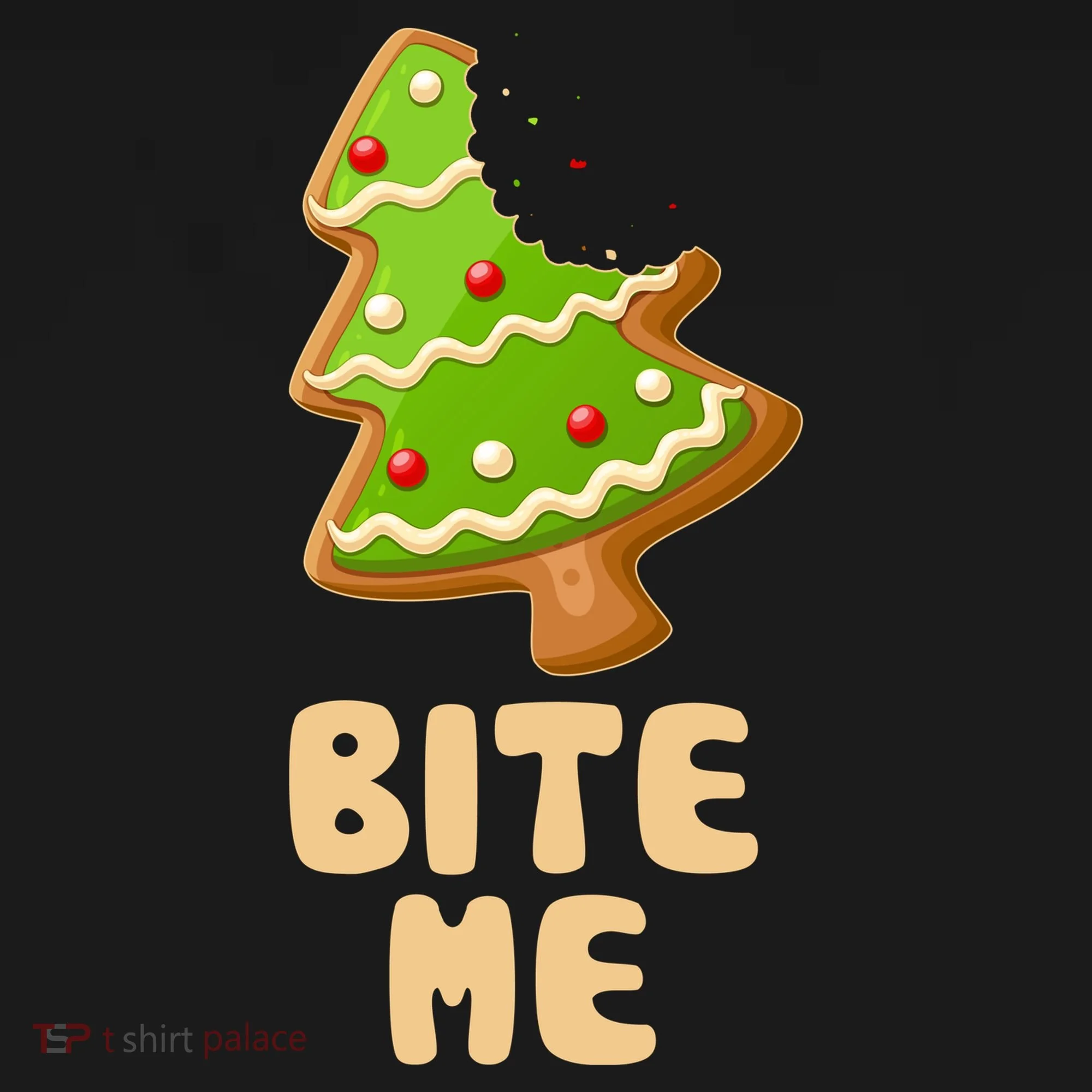Funny Christmas Cookie Bite Me Bucket Hat