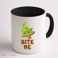 Funny Christmas Cookie Bite Me Coffee Mug thumb 1