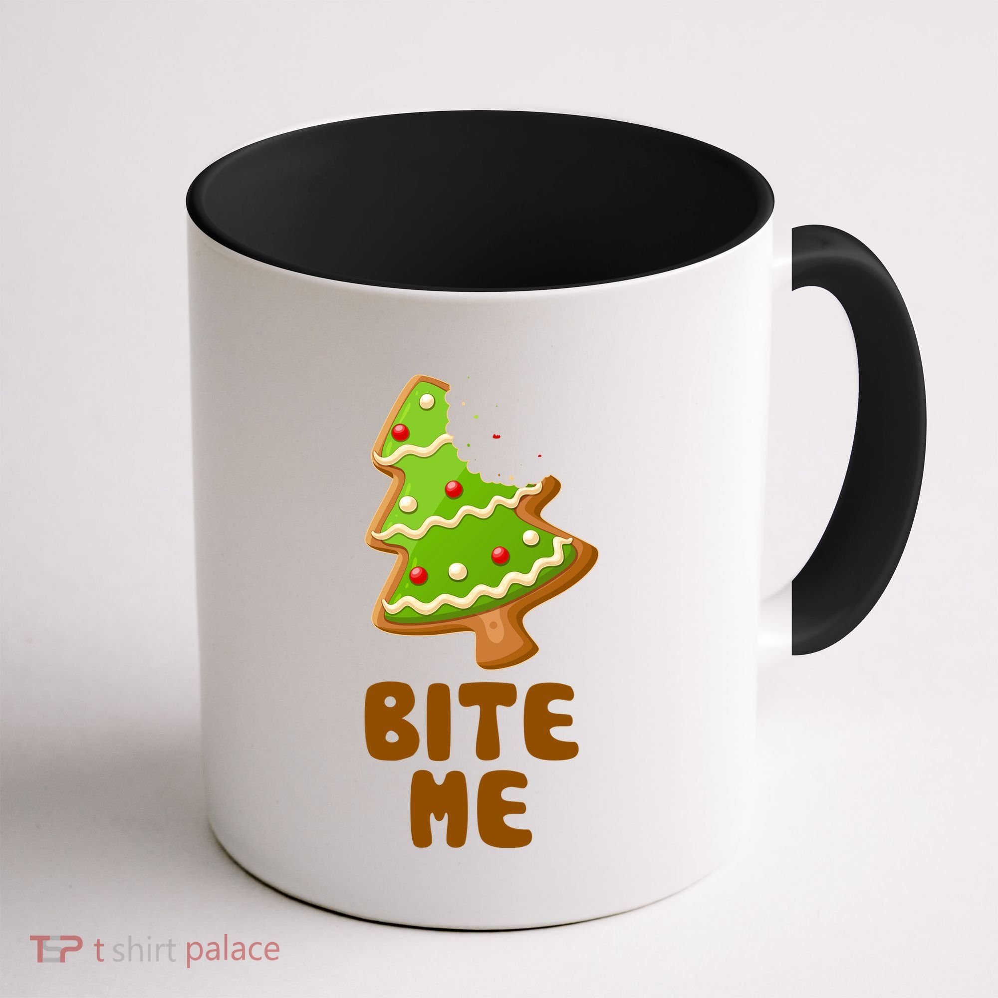 Funny Christmas Cookie Bite Me Coffee Mug