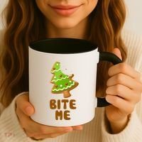 Funny Christmas Cookie Bite Me Coffee Mug thumb 3