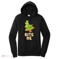 Funny Christmas Cookie Bite Me Women's Hoodie thumb 0