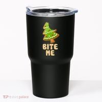 Funny Christmas Cookie Bite Me Tumbler thumb 0