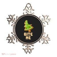 Funny Christmas Cookie Bite Me Ornament thumb 0