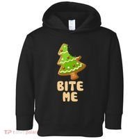 Funny Christmas Cookie Bite Me Toddler Hoodie thumb 0