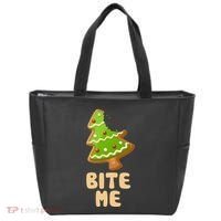 Funny Christmas Cookie Bite Me Tote Bag thumb 0
