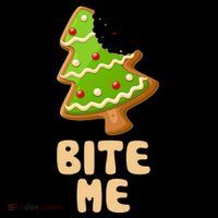 Funny Christmas Cookie Bite Me Tote Bag thumb 4