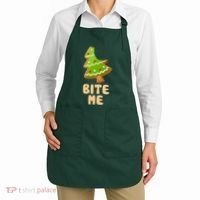 Funny Christmas Cookie Bite Me Apron thumb 2