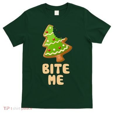 Funny Christmas Cookie Bite Me T-Shirt