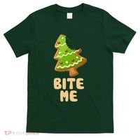 Funny Christmas Cookie Bite Me T-Shirt thumb 0