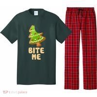 Funny Christmas Cookie Bite Me Pajama Set thumb 0