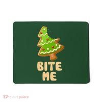 Funny Christmas Cookie Bite Me Mousepad thumb 0