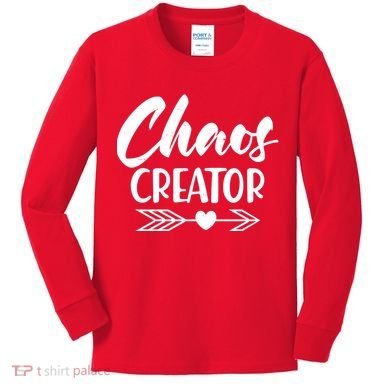 Funny Chaos Creator Kids Long Sleeve Shirt