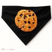Funny Chocolate Chip Cookie Costume Gift Last Minute Lazy Party Gift USA-Made Doggie Bandana thumb 0