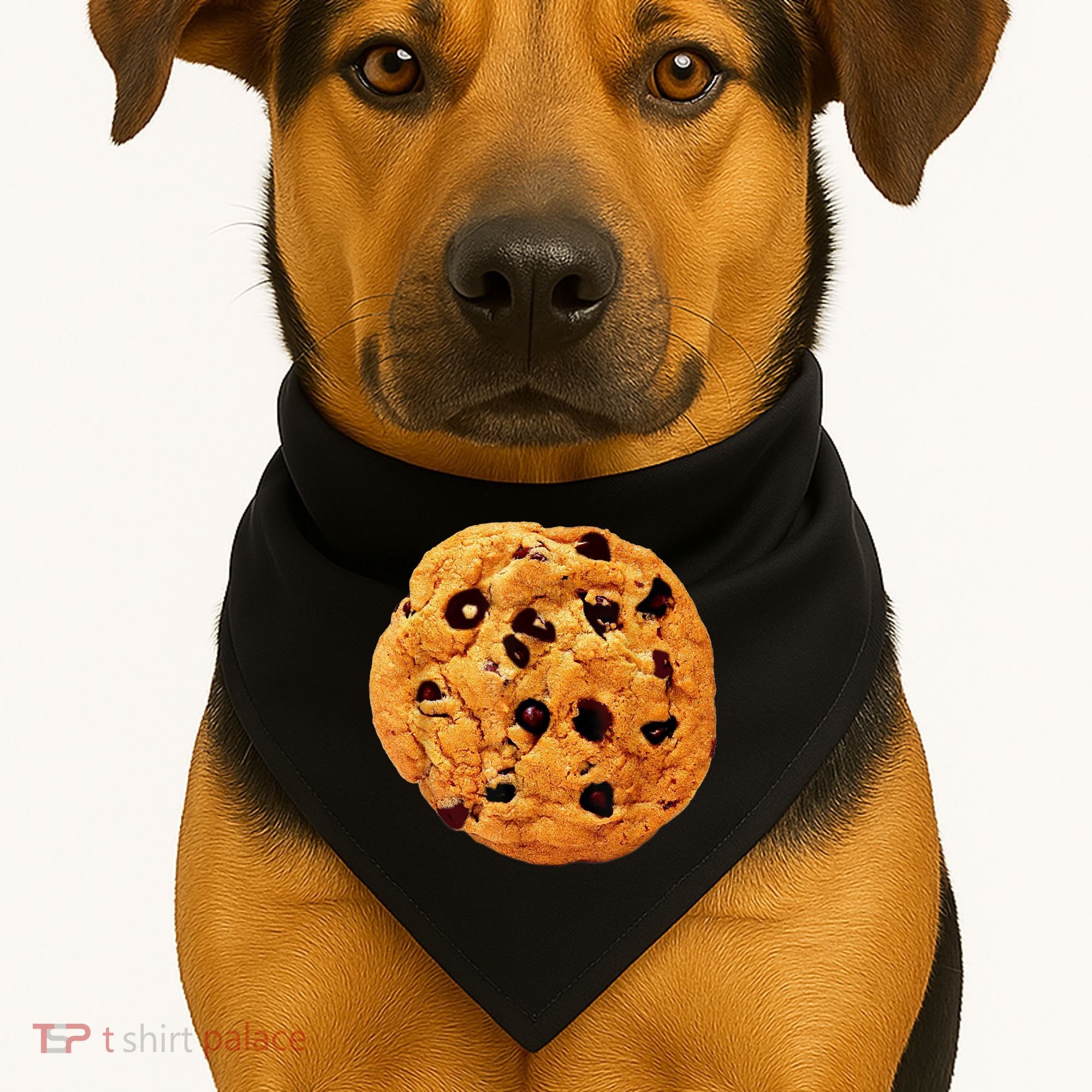 Funny Chocolate Chip Cookie Costume Gift Last Minute Lazy Party Gift USA-Made Doggie Bandana
