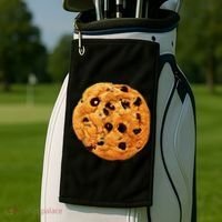 Funny Chocolate Chip Cookie Costume Gift Last Minute Lazy Party Gift Golf Towel thumb 2