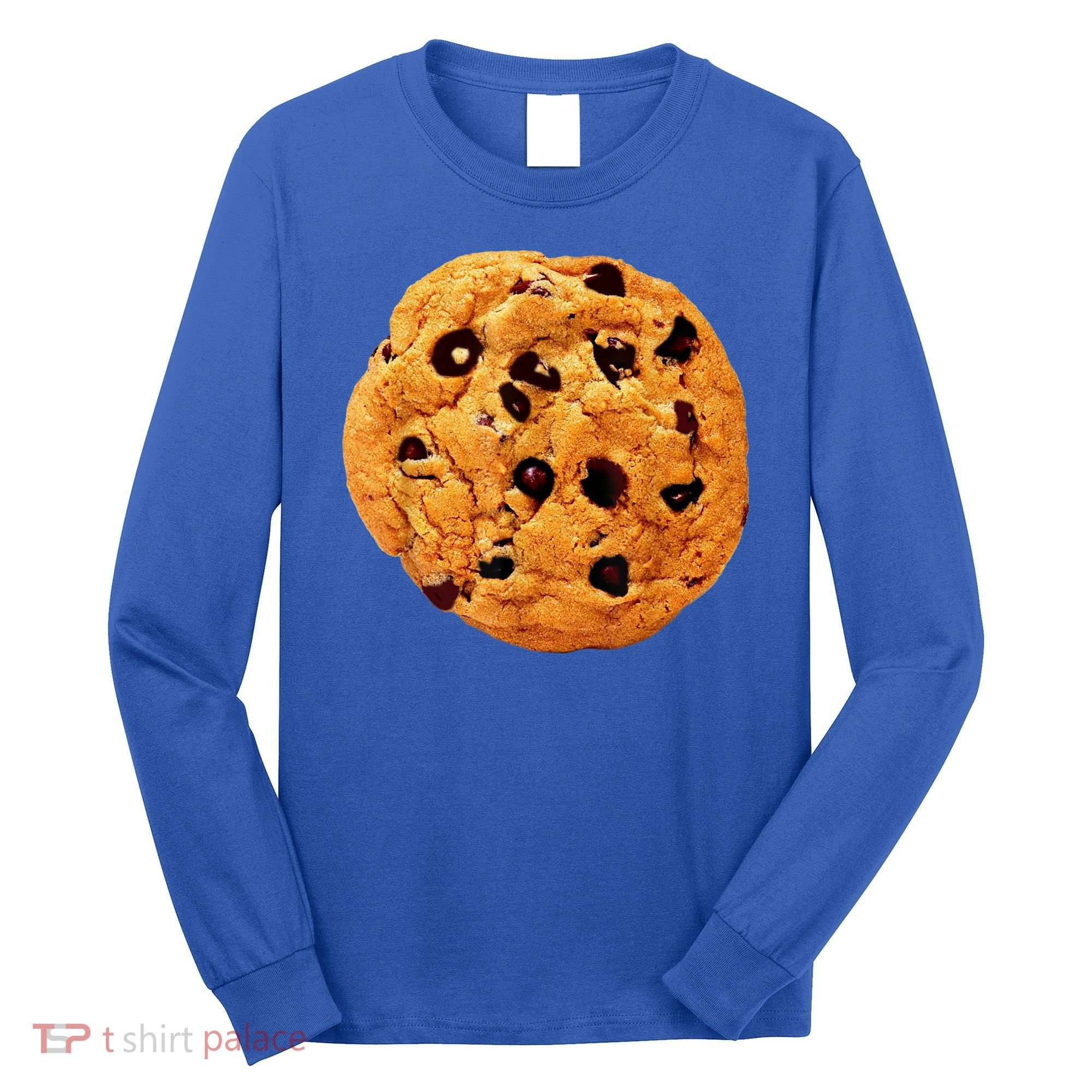 Funny Chocolate Chip Cookie Costume Gift Last Minute Lazy Party Gift Long Sleeve Shirt