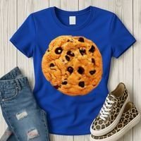 Funny Chocolate Chip Cookie Costume Gift Last Minute Lazy Party Gift Women's T-Shirt thumb 3
