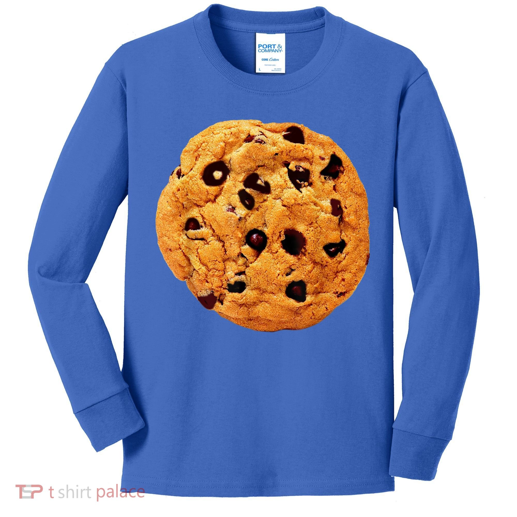 Funny Chocolate Chip Cookie Costume Gift Last Minute Lazy Party Gift Kids Long Sleeve Shirt