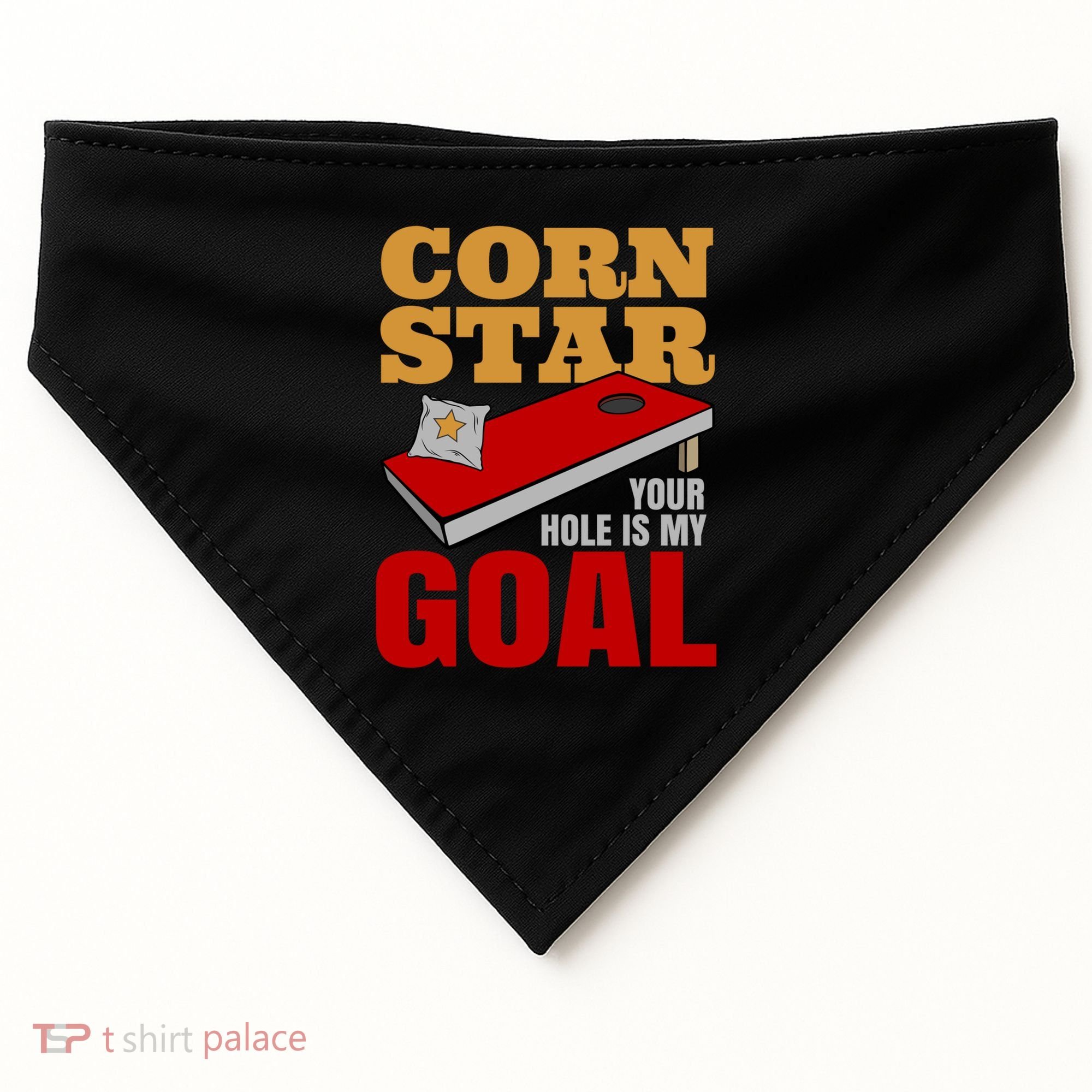 Funny Cornhole Corn Star Your Hole Is My Goal Cute Gift USA-Made Doggie Bandana