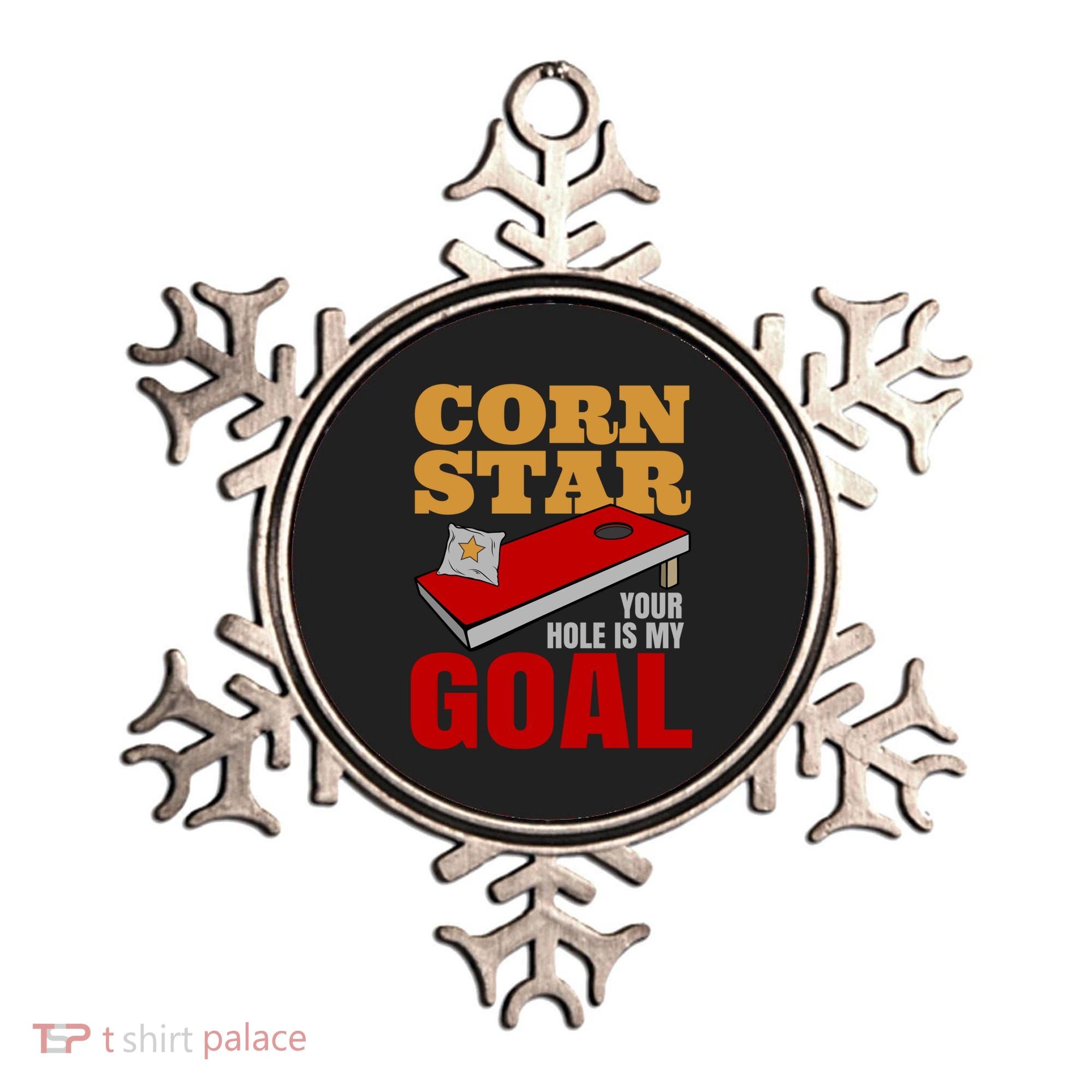 Funny Cornhole Corn Star Your Hole Is My Goal Cute Gift Ornament