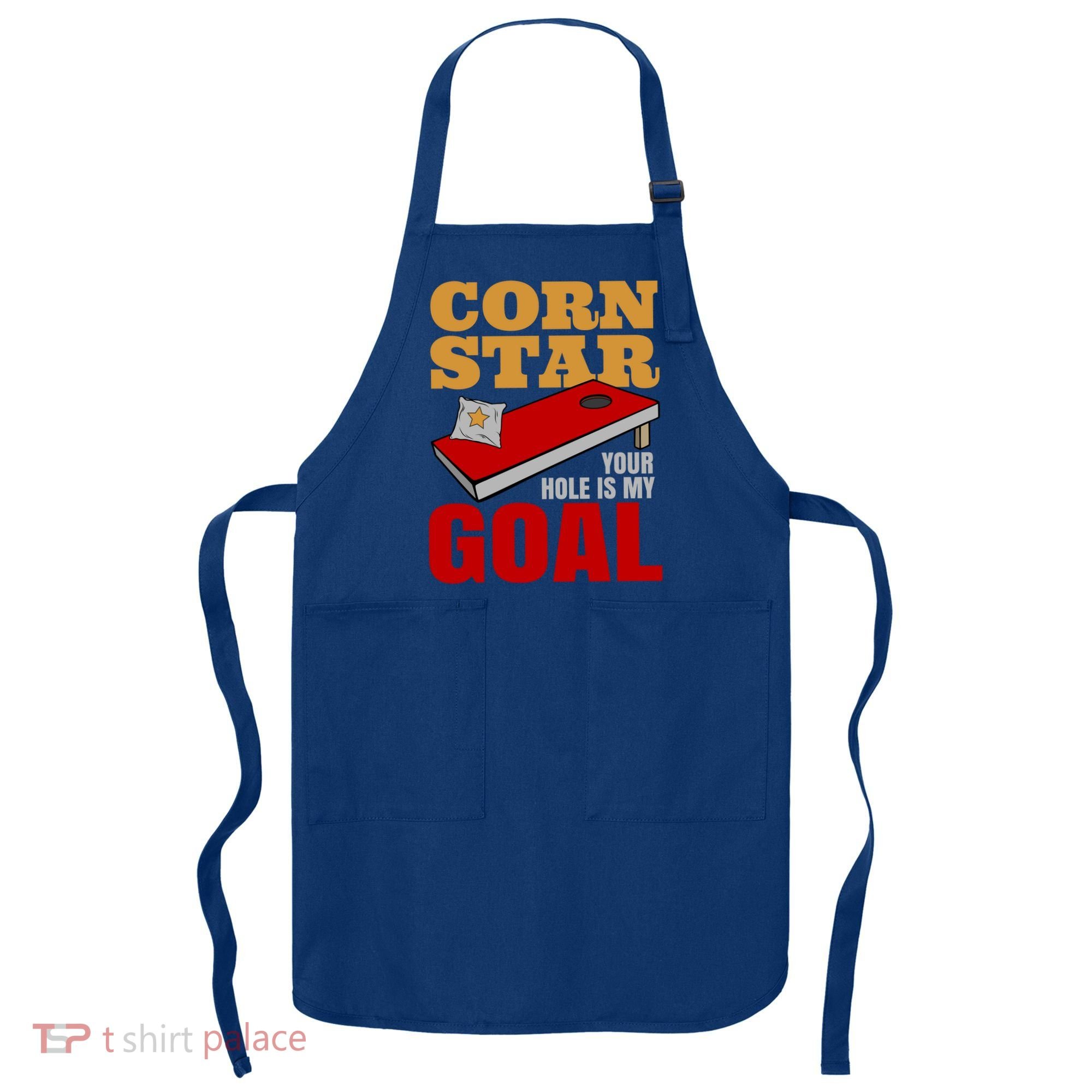 Funny Cornhole Corn Star Your Hole Is My Goal Cute Gift Apron