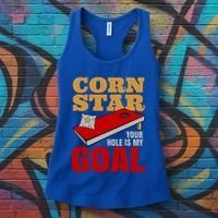 Funny Cornhole Corn Star Your Hole Is My Goal Cute Gift Women's Tank Top thumb 3