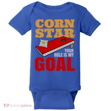 Funny Cornhole Corn Star Your Hole Is My Goal Cute Gift Baby Bodysuit
