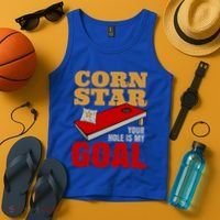 Funny Cornhole Corn Star Your Hole Is My Goal Cute Gift Tank Top thumb 4