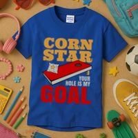Funny Cornhole Corn Star Your Hole Is My Goal Cute Gift Kids T-Shirt thumb 3